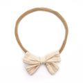 Butterfly Headband Wide Ribbed - Almond