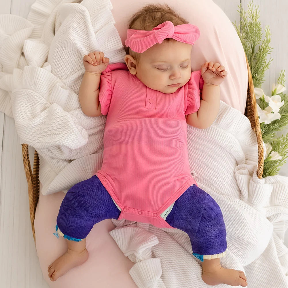 Snuggle Hunny - Candy Rib SS Organic Bodysuit w Frill