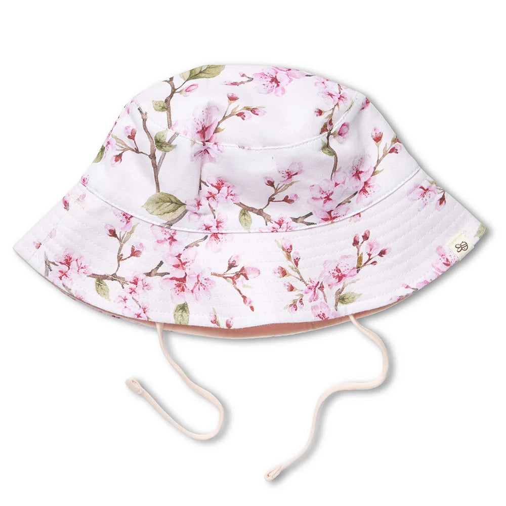 Snuggle Hunny Cherry Blossom Reversible Cotton Bucket Hat