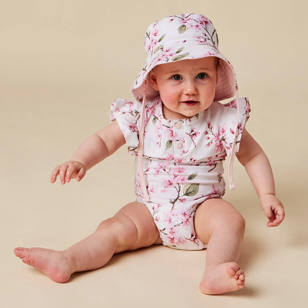 Snuggle Hunny Cherry Blossom Reversible Cotton Bucket Hat