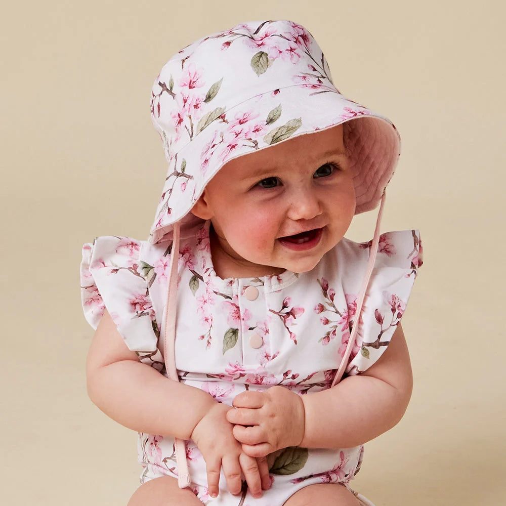 Snuggle Hunny Cherry Blossom Reversible Cotton Bucket Hat