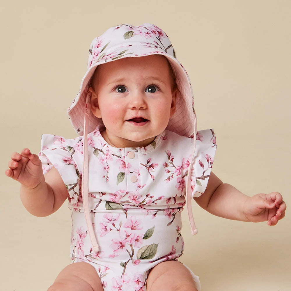 Snuggle Hunny Cherry Blossom Reversible Cotton Bucket Hat