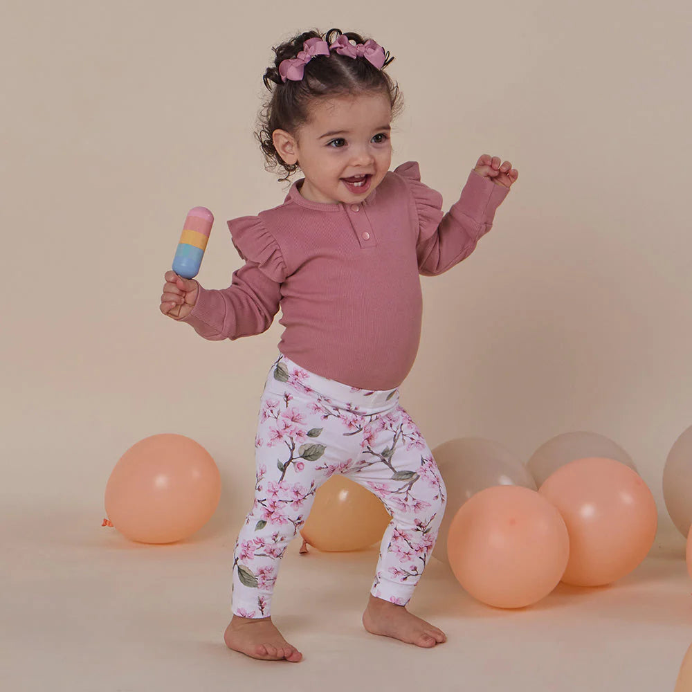Snuggle Hunny - Organic Leggings - Cherry Blossom