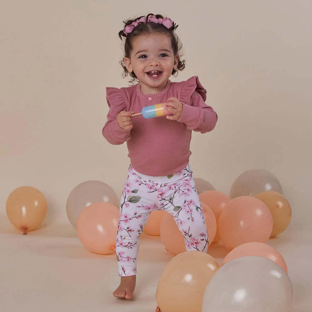 Snuggle Hunny - Organic Leggings - Cherry Blossom