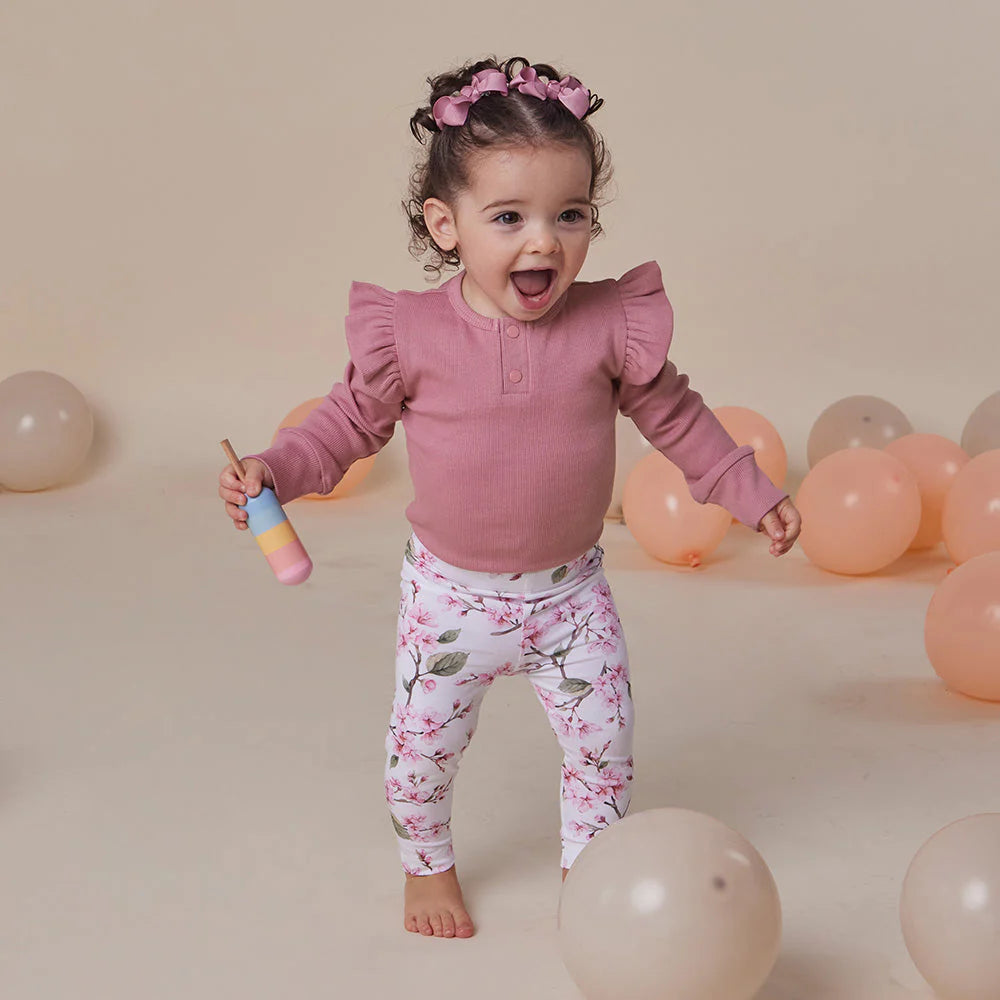 Snuggle Hunny - Organic Leggings - Cherry Blossom