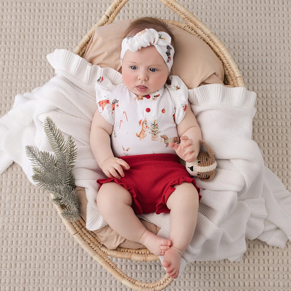 Snuggle Hunny Red Organic Bloomers