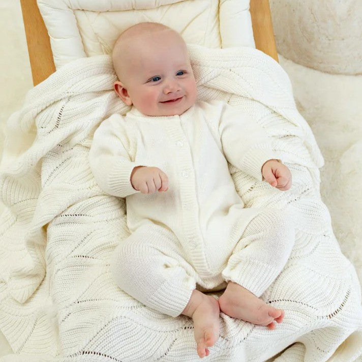 Classic Knit Romper - Milk