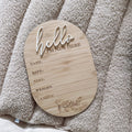 CMC Gold 3D Rounded Birth Announcement Plaque