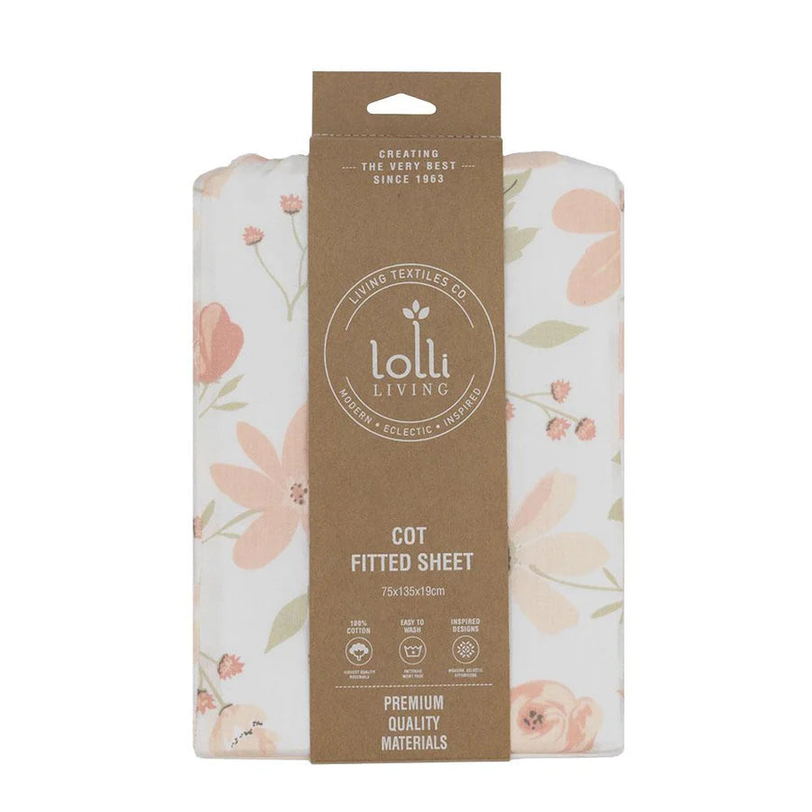 Cot Fitted Sheet - Meadow