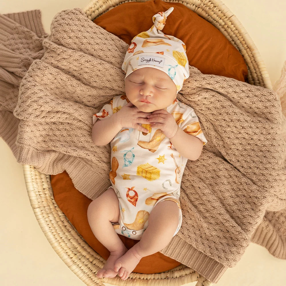 Snuggle Hunny - Cowboys SS Organic Bodysuit