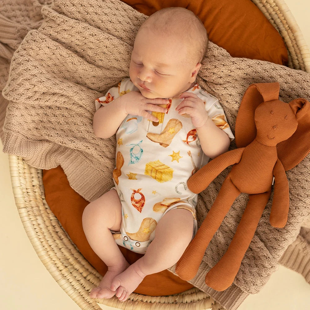 Snuggle Hunny - Cowboys SS Organic Bodysuit