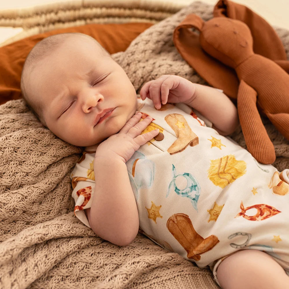 Snuggle Hunny - Cowboys SS Organic Bodysuit