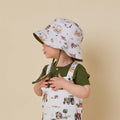 Snuggle Hunny Diggers & Tractors Reversible Cotton Bucket Hat