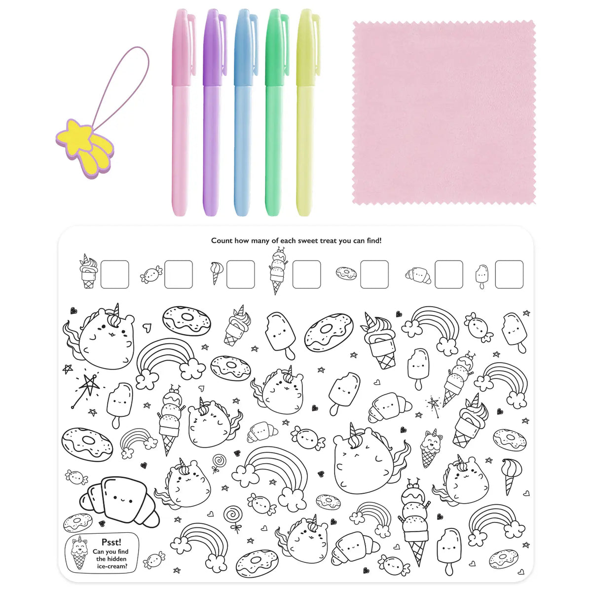 Jr Kaleidoscope Sweet Kawaii Silicone Games Mat