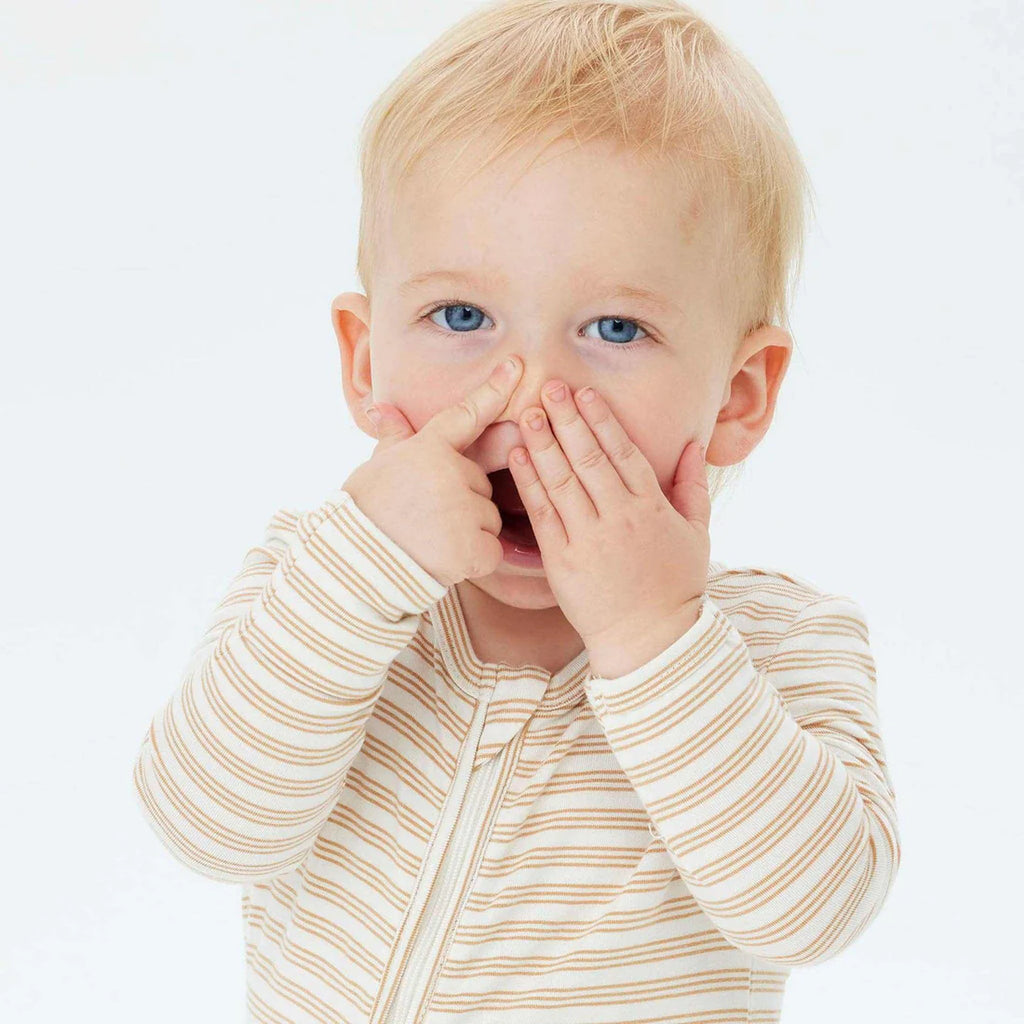 Kynd Baby Day or Night Onesie - Neutral Stripe