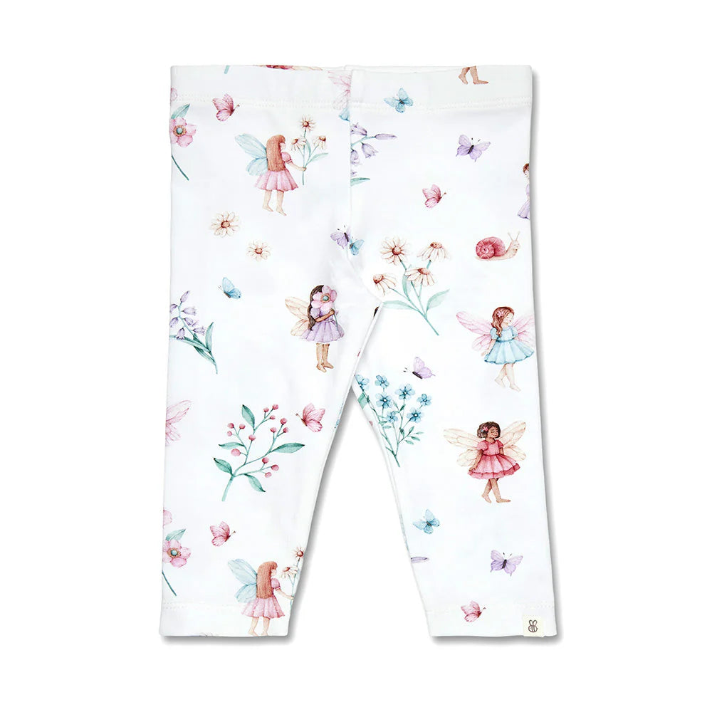 Snuggle Hunny - Organic Leggings - Fairy Garden