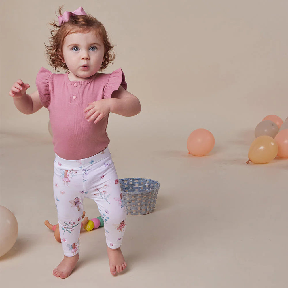 Snuggle Hunny - Organic Leggings - Fairy Garden