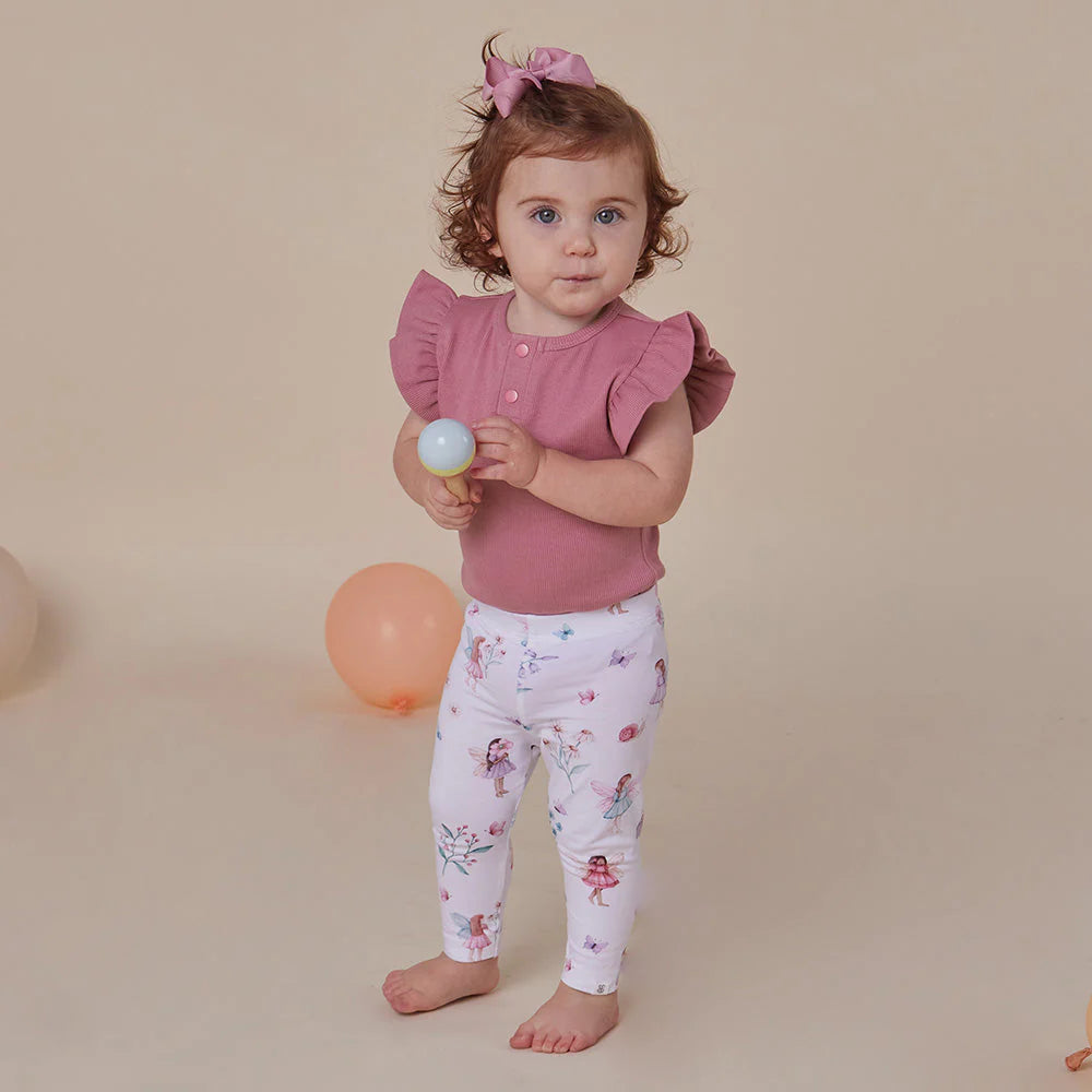 Snuggle Hunny - Organic Leggings - Fairy Garden