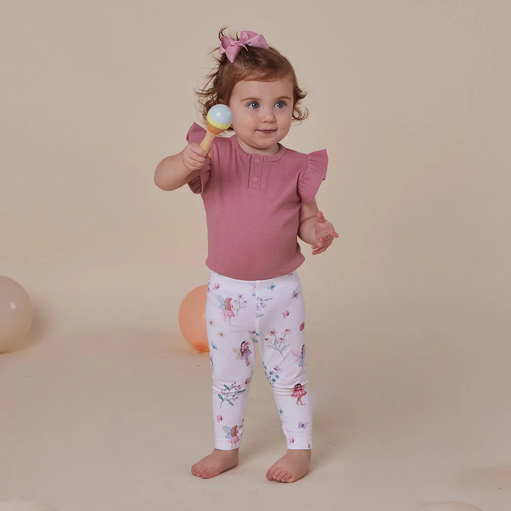 Snuggle Hunny - Organic Leggings - Fairy Garden