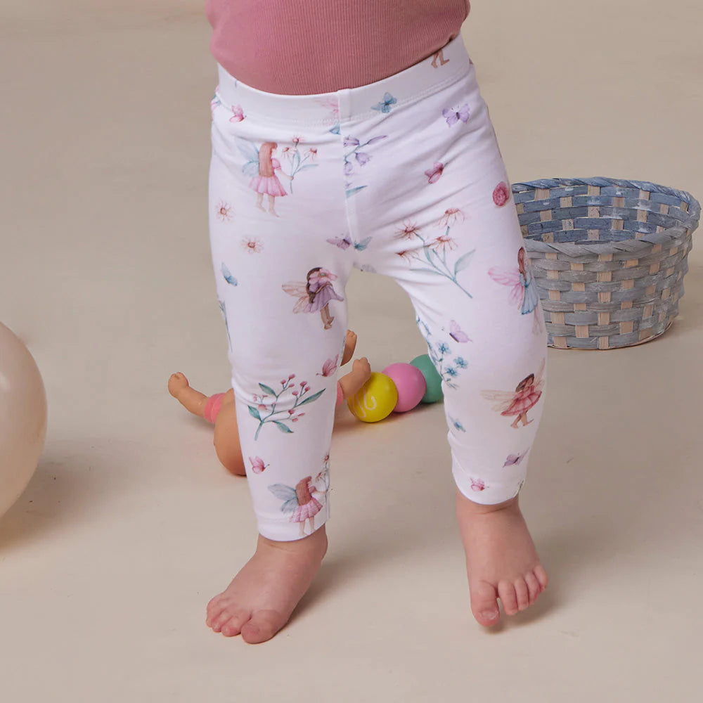 Snuggle Hunny - Organic Leggings - Fairy Garden