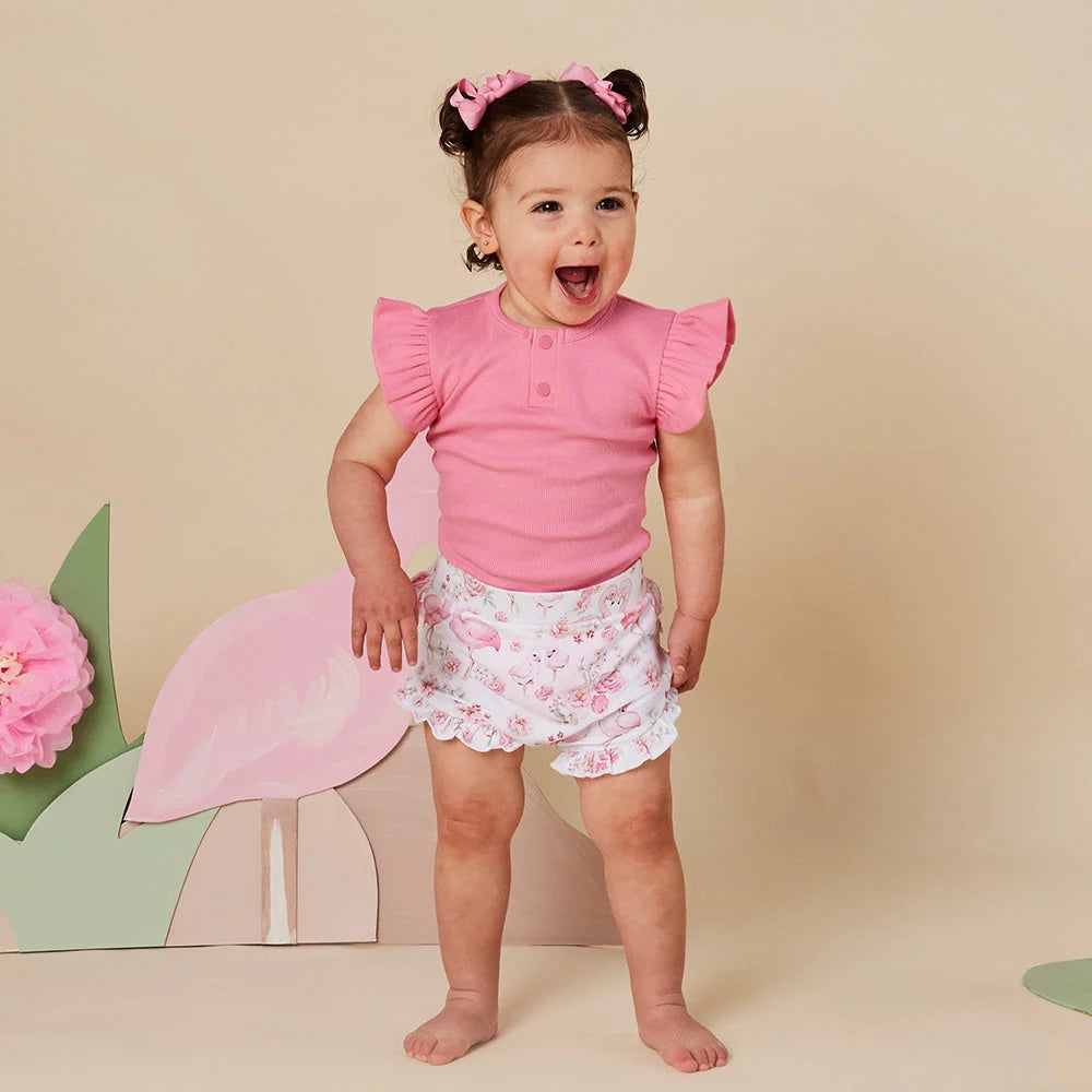 Snuggle Hunny Flamingos Organic Bloomers