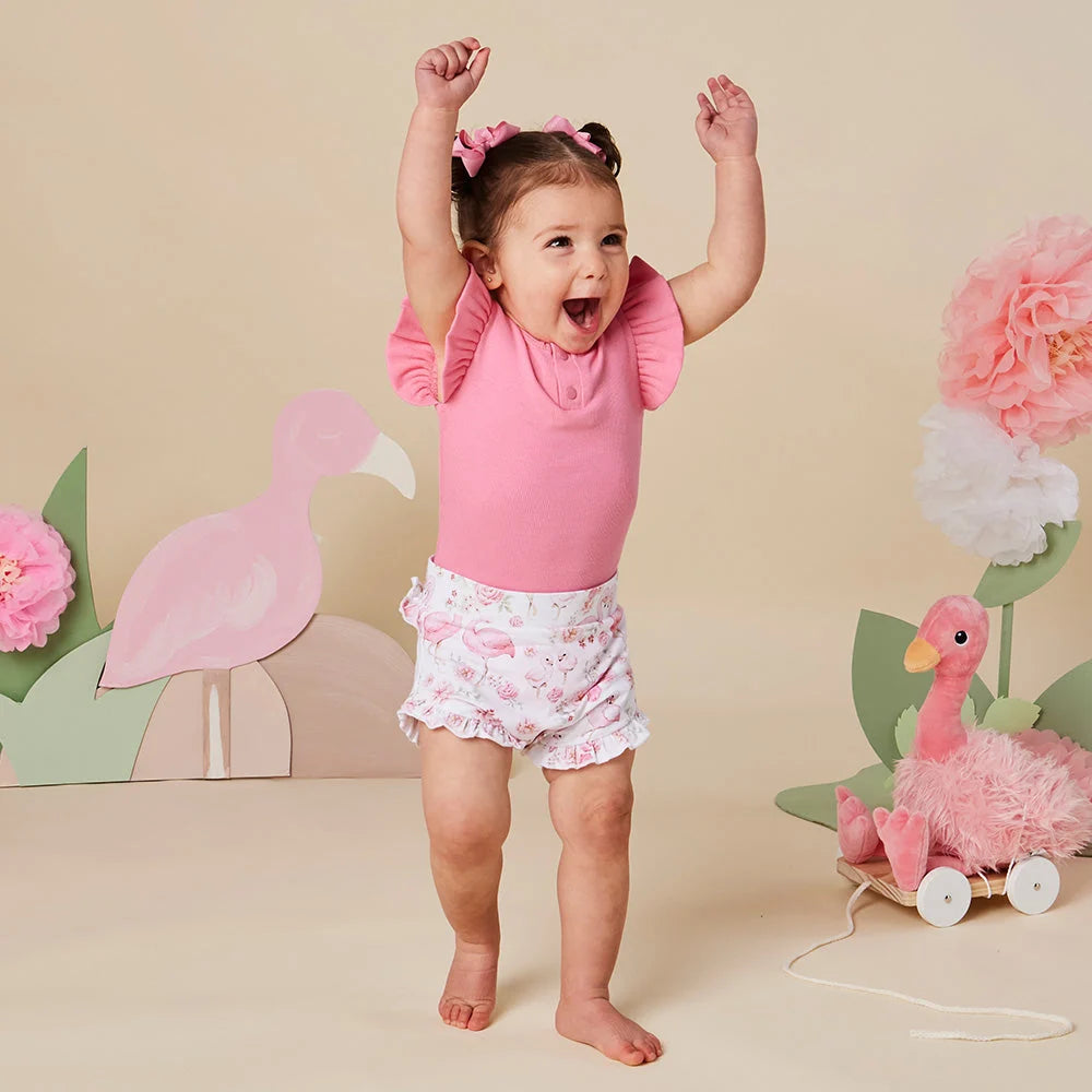 Snuggle Hunny Flamingos Organic Bloomers