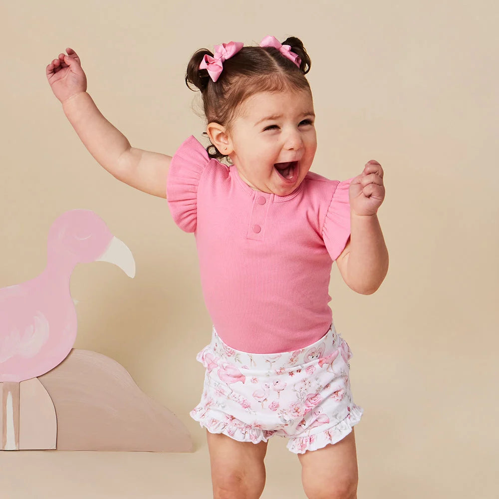 Snuggle Hunny Flamingos Organic Bloomers