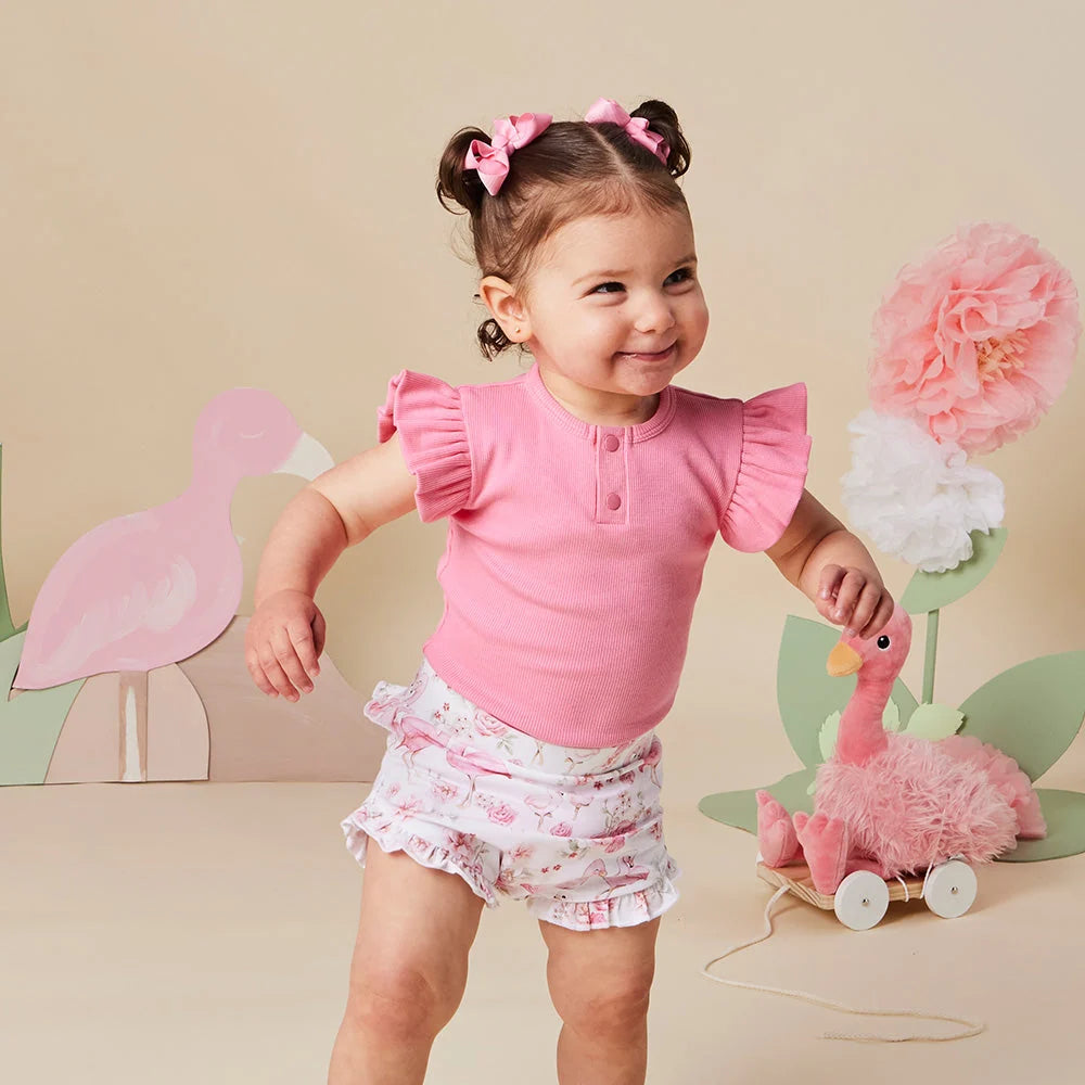 Snuggle Hunny Flamingos Organic Bloomers