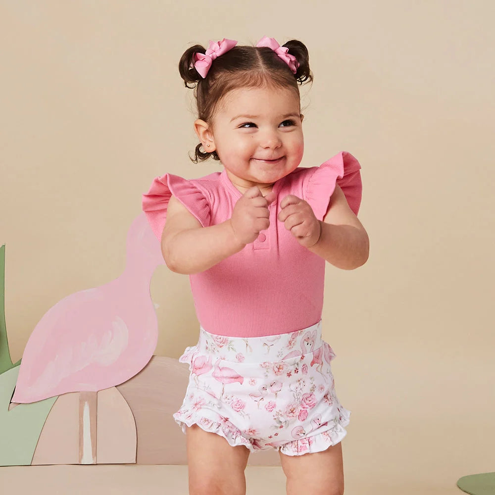 Snuggle Hunny Flamingos Organic Bloomers
