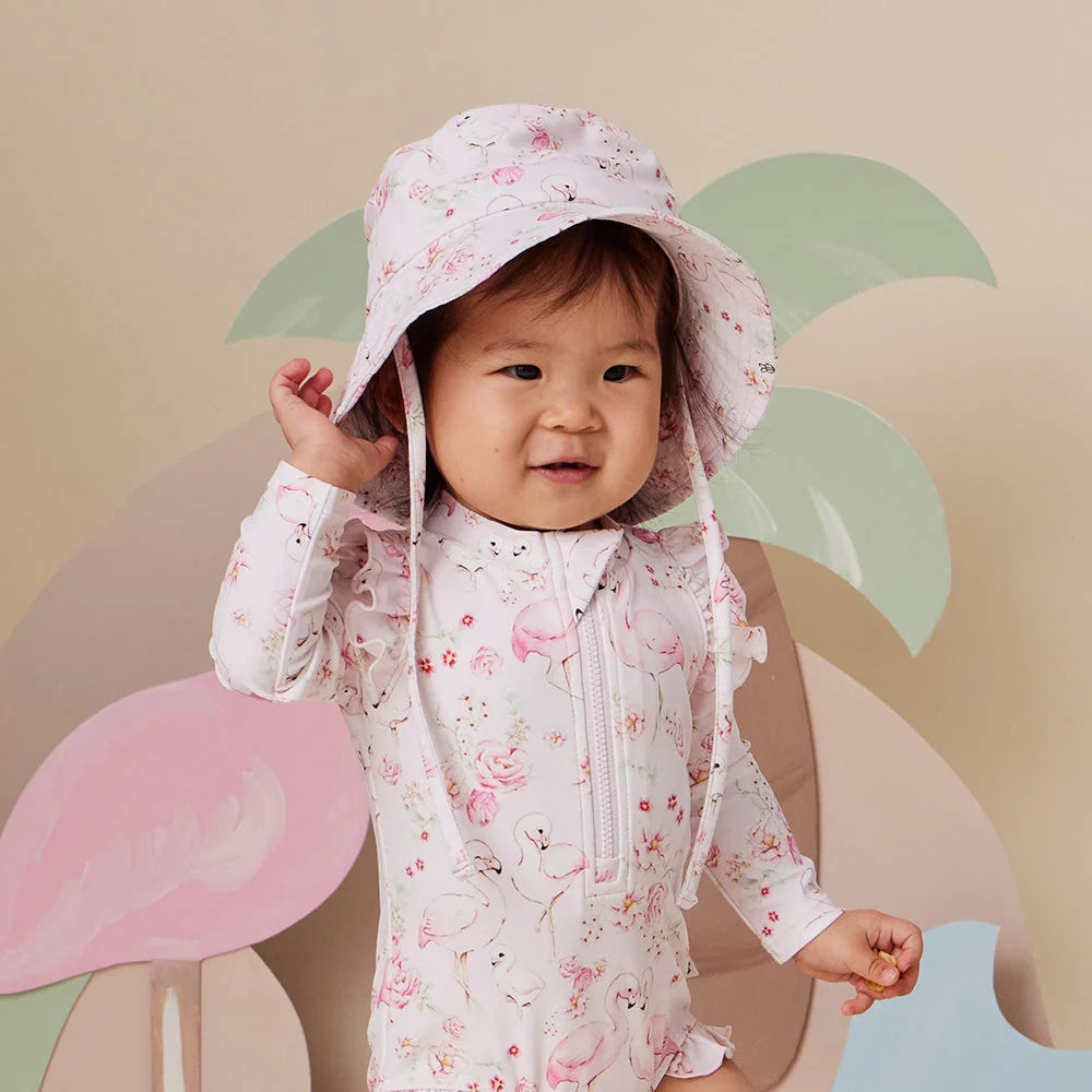 Snuggle Hunny Flamingos Swim Hat