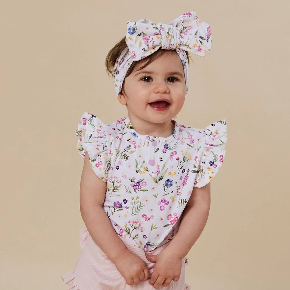 Snuggle Hunny - Gracie SS Organic Bodysuit with Frill