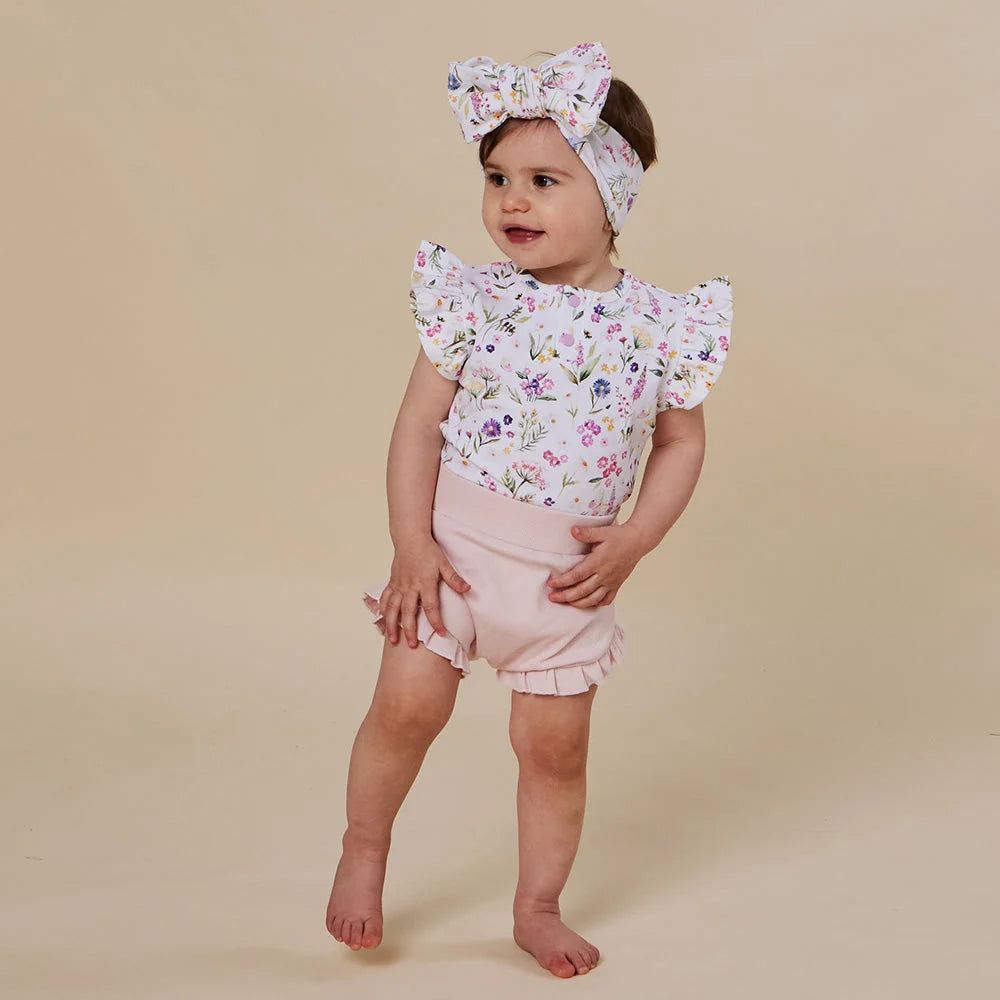 Snuggle Hunny - Gracie SS Organic Bodysuit with Frill