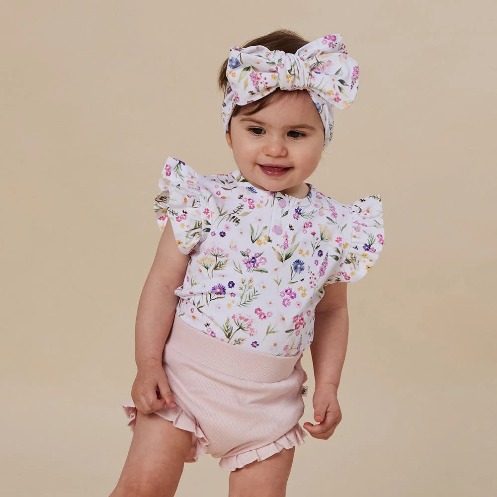 Snuggle Hunny - Gracie SS Organic Bodysuit with Frill