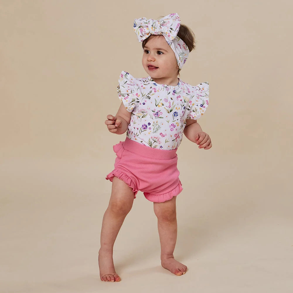 Snuggle Hunny - Gracie SS Organic Bodysuit with Frill