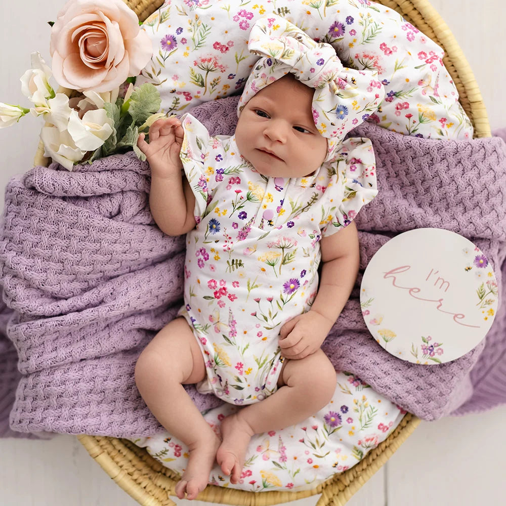 Snuggle Hunny - Gracie SS Organic Bodysuit with Frill