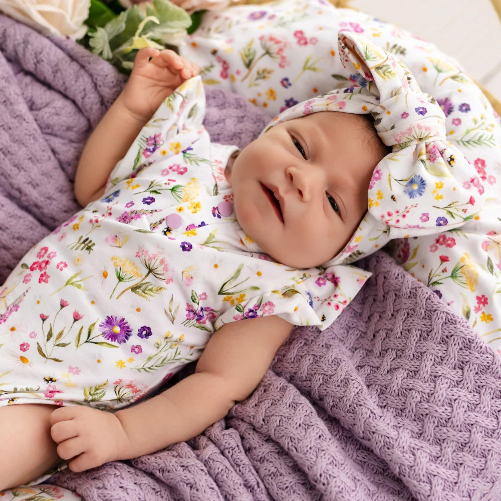 Snuggle Hunny - Gracie SS Organic Bodysuit with Frill