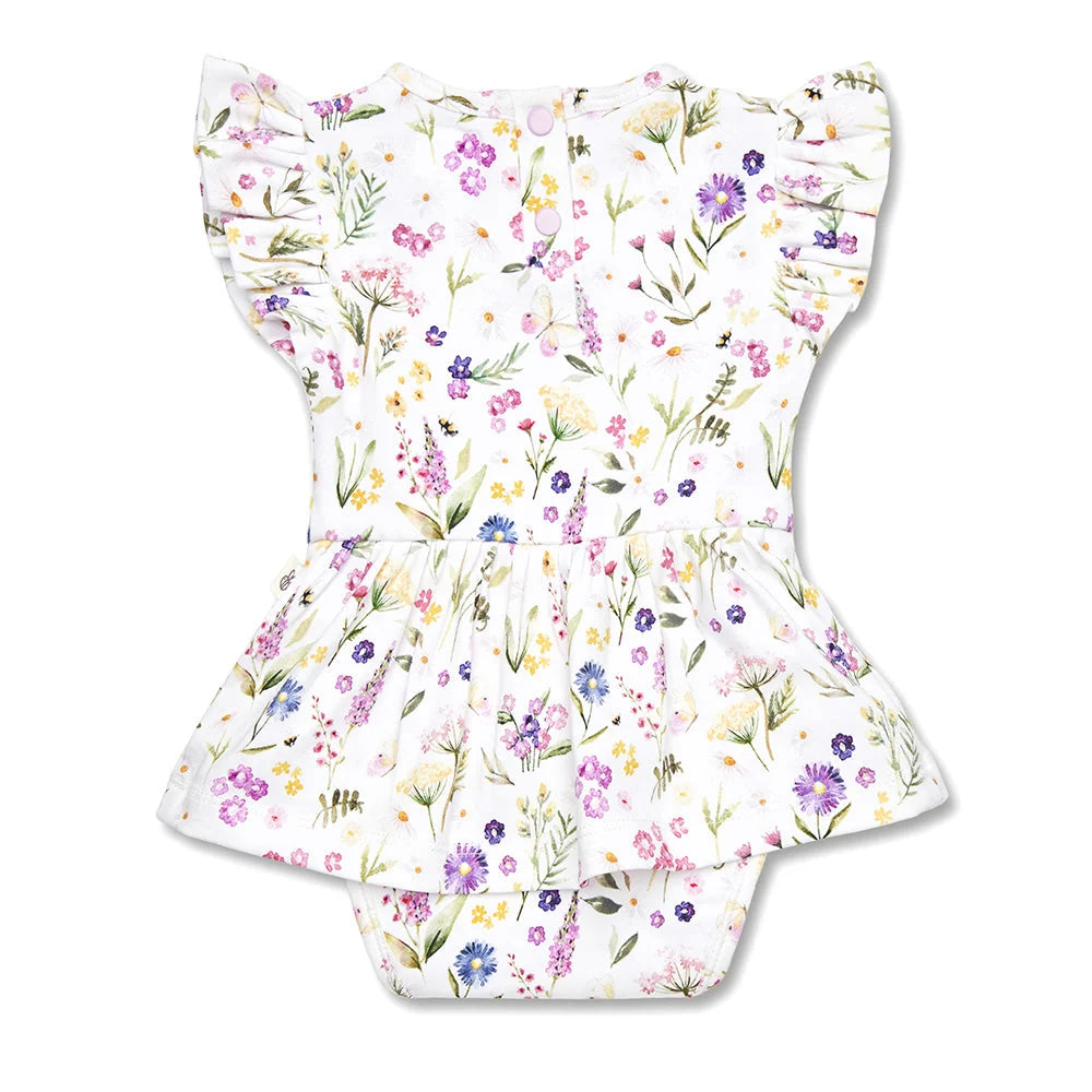 Snuggle Hunny - Gracie SS Organic Dress w Frill