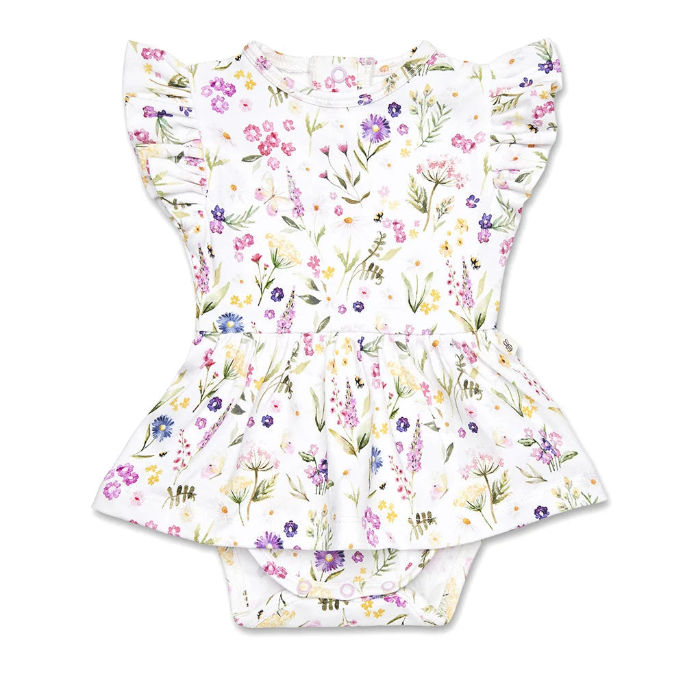 Snuggle Hunny - Gracie SS Organic Dress w Frill