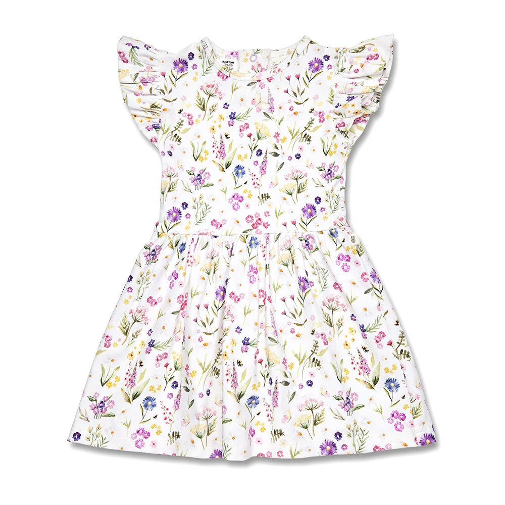 Snuggle Hunny - Gracie SS Organic Dress w Frill