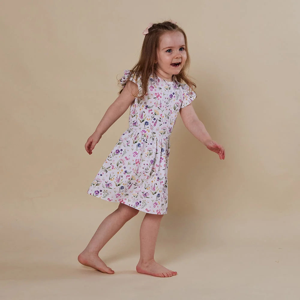 Snuggle Hunny - Gracie SS Organic Dress w Frill