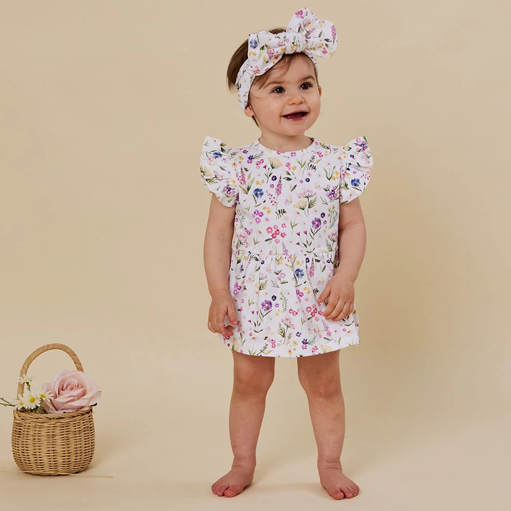 Snuggle Hunny - Gracie SS Organic Dress w Frill