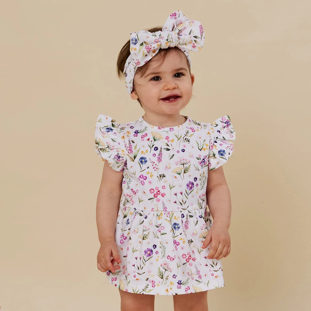 Snuggle Hunny - Gracie SS Organic Dress w Frill
