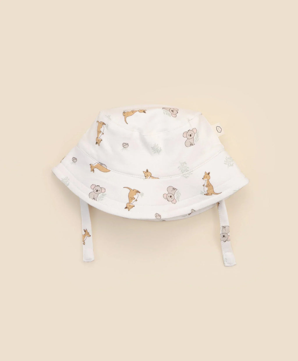Organic Cotton Bucket Sun Hat - Kangaroo & Koala