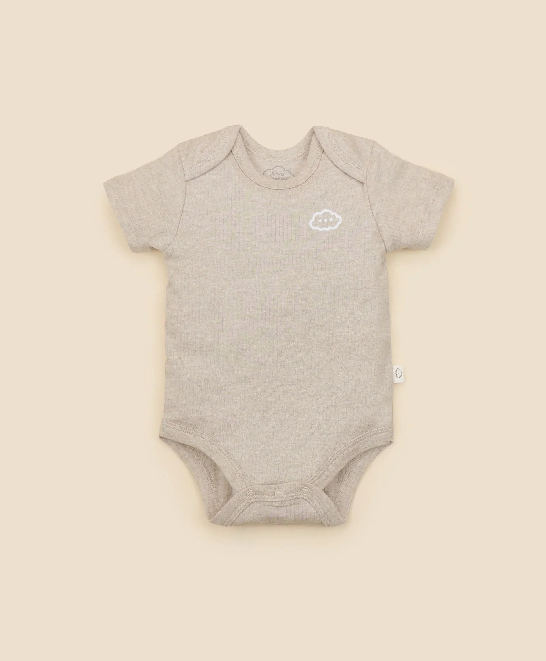 Organic Cotton S.S Bodysuit - Heather Oat