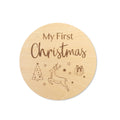 Snuggle Hunny Christmas / Easter Large Wooden Milestone Card
