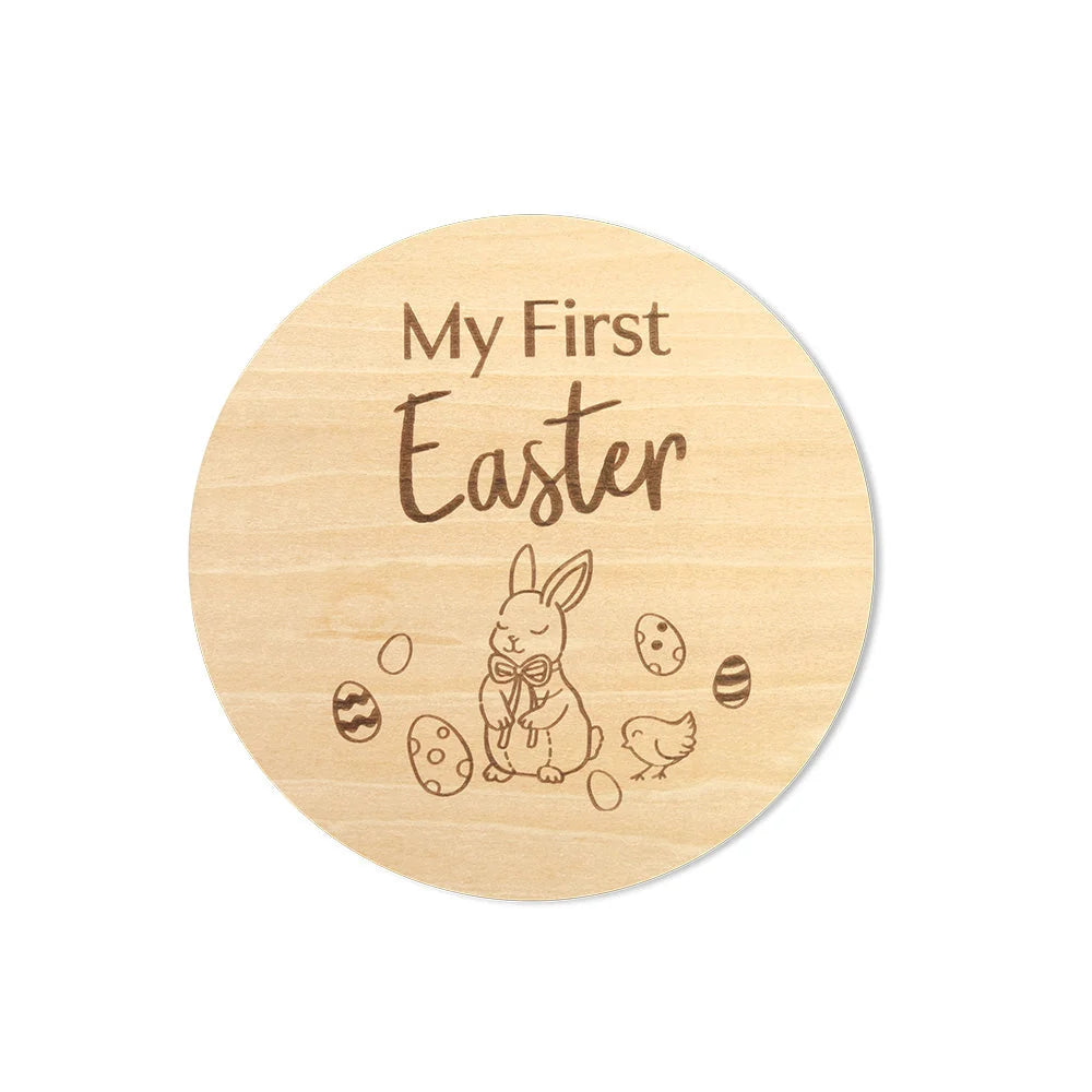 Snuggle Hunny Christmas / Easter Large Wooden Milestone Card