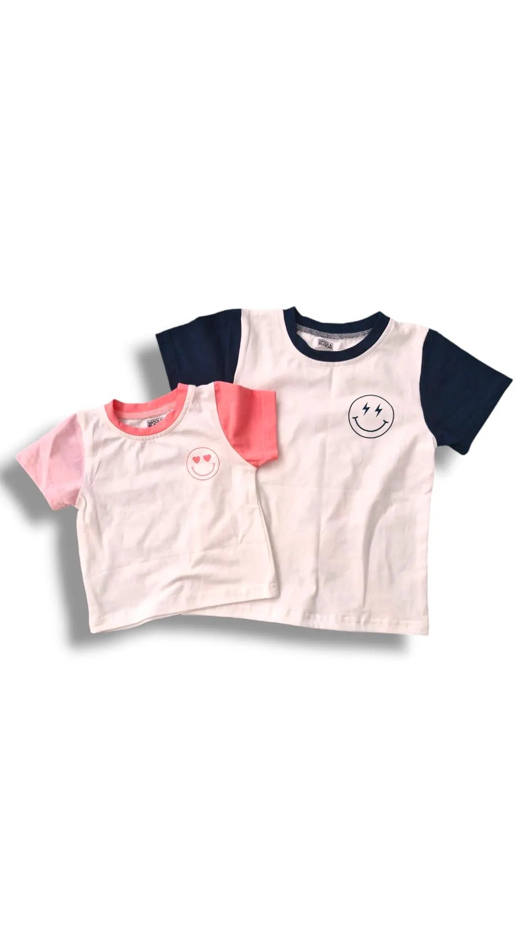 Girls Tee Smiley Face Pink
