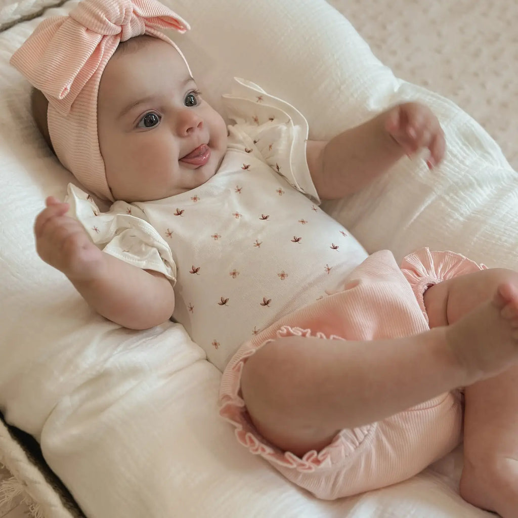 Organic Cotton Ivy Bloomers - Peach