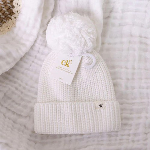 Knit Beanie - Milk - 0-6m