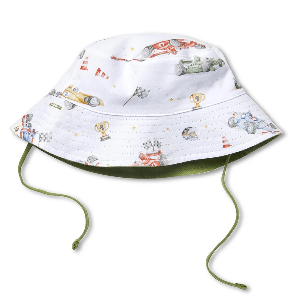 Snuggle Hunny Little Racers Reversible Cotton Bucket Hat
